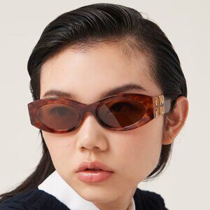 NEW Miu Miu Eyewear sunglasses Camel Beige Lenses